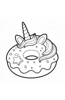 Donut kleurplaat 12