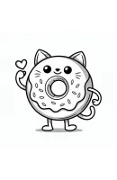 Donut kleurplaat 13