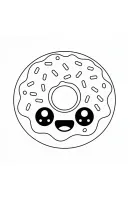 Donut kleurplaat 14