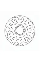 Donut kleurplaat 15