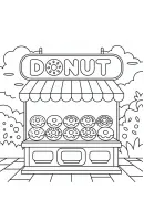 Donut kleurplaat 17