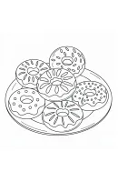 Donut kleurplaat 19