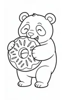 Donut kleurplaat 2