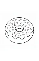 Donut kleurplaat 21