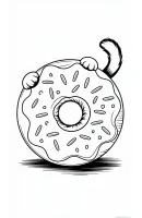 Donut kleurplaat 22