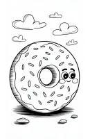 Donut kleurplaat 23