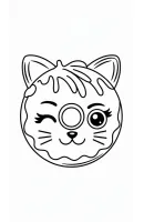 Donut kleurplaat 24