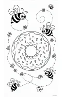 Donut kleurplaat 25