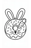 Donut kleurplaat 26