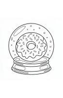 Donut kleurplaat 3