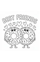 Donut kleurplaat 6