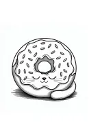 Donut kleurplaat 7