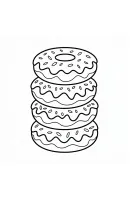 Donut kleurplaat 8