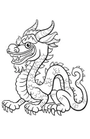 Draak kleurplaat 2