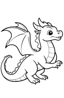 Draak kleurplaat 3