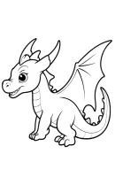 Draak kleurplaat 5