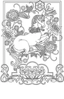 Eenhoorn kleurplaat 11