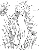 Egels kleurplaat 10