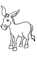 Ezel kleurplaat 3