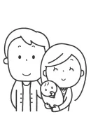 Familie kleurplaat 1