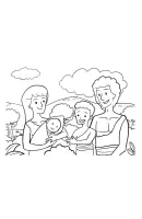 Familie kleurplaat 4