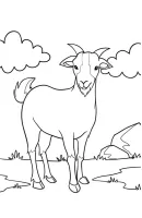 Geiten kleurplaat 9