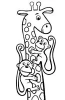 Giraffe kleurplaat 10