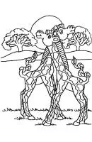 Giraffe kleurplaat 12