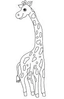 Giraffe kleurplaat 2