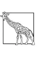 Giraffe kleurplaat 21