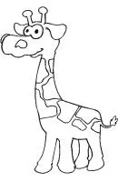 Giraffe kleurplaat 23