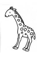 Giraffe kleurplaat 24