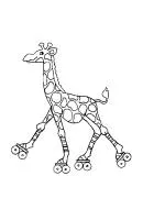 Giraffe kleurplaat 26