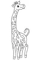 Giraffe kleurplaat 3