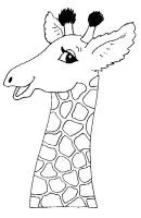 Giraffe kleurplaat 4