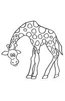 Giraffe kleurplaat 5