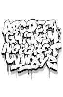 Graffiti kleurplaat 1
