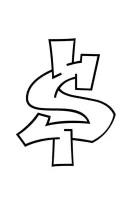 Graffiti kleurplaat 3