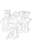 Graffiti kleurplaat 4