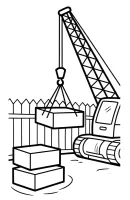 Hijskraan kleurplaat 16