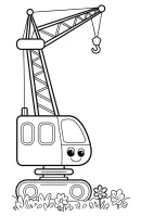 Hijskraan kleurplaat 3