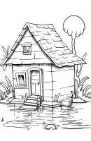 Huis kleurplaat 24