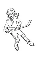 IJshockey kleurplaat 7