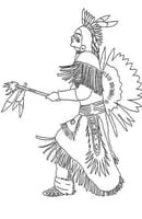 Indianen kleurplaat 6