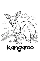 Kangoeroe kleurplaat 15