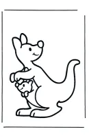 Kangoeroe kleurplaat 7