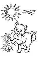 Katten kleurplaat 9