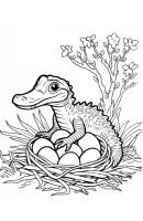 Krokodil kleurplaat 11