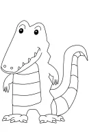Krokodil kleurplaat 14