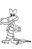 Krokodil kleurplaat 15
